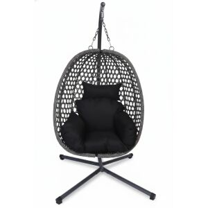 Pepita California Klappsessel mit Kissen #dunkelgrau-schwarz 146113749 - Hängesessel