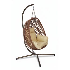 Pepita California Liegesessel mit Kissen #braun-beige 146113765 - Hängesessel