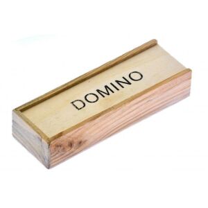 Fa dominó, fekete, 28 db, 15 cm fa dob. 146115103 - Dominó, sakk