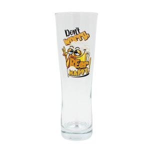Pahar bere, 500 ml, mesaj funny “Don’t worry, beer happy!" 146115559 - Nekupto Pahare de bere