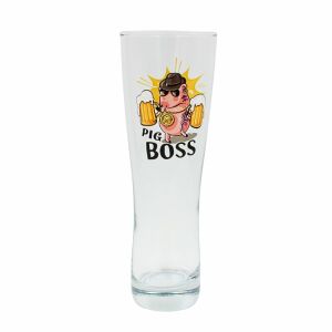 Bierglas, 500 ml, lustige Aufschrift „Pig Boss“ 146115565 - Gläser