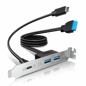 GRAUGEAR Multi PCI Blende 1x USB-C, 2x USB-A