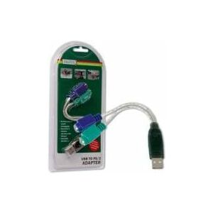 Adapter USB Digitus USB - PS/2 Biały  (ADA70118) 146121564 - Konwerter USB