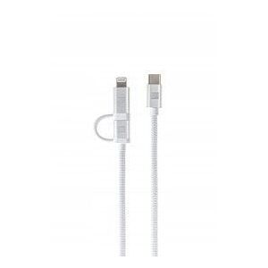 USB-C - USB-C + Lightning kábel 2 m Fehér (ERPW2CL200-WH) 146121771 - Adatkábel