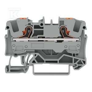 2-eres átmenő kábelkapcsoló 6 mm2 szürke 2206-1201 /50 db/ 146121934 - Sorkapocs