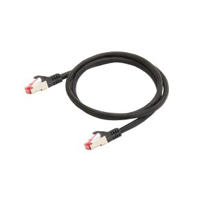 Python Cat.6 Patchkabel mit Nylongeflecht  schwarz 0,5m 146121970 - FTP-Kabel