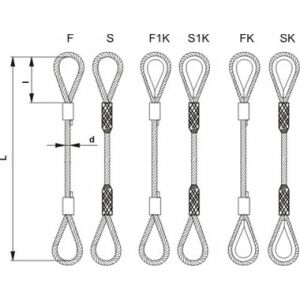 F típusú 10 mm-es kötélerősítő 1 m