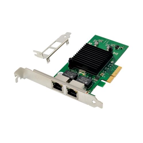 MicroConnect Hálózati Kártya PCIe x1 Intel 82576 Dupla RJ45 146122162