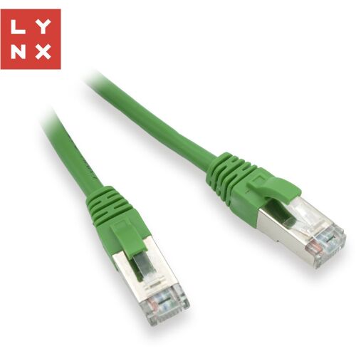 LYNX FTP javító kábel Cat5e PVC, CCA, 0,3m, zöld (csomagolás 10 darabot tartalmaz)