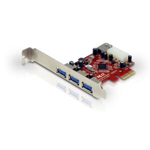 CONCEPTRONIC PCIe1x kártya 3xUSB-A Ext./1xUSB-A Int.      5Gbps