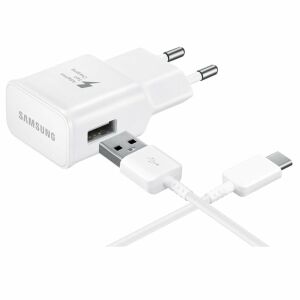 Ładowarka SAMSUNG Ladowarka sieciowa FC 1xUSB 2A biala + kabel USB - USB-C 146123491 - Artykuły techniczne i elektronika
