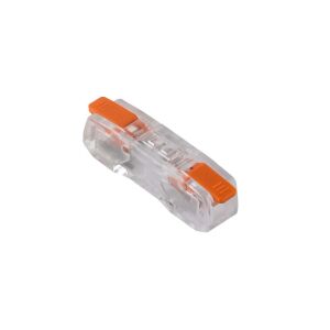 Kétoldalú gyorscsatlakozó, egyszeres, 2x 0,2-2,5mm2, 2 érintkező, átlátszó, E.4194/1 /100db/