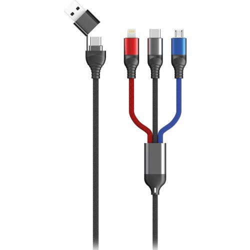 Cablu de încărcare 2GO USB / Type C Micro USB, Lightn., USB-C 1,2m sw 146125691
