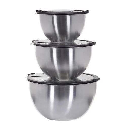 Set 3 boluri inox cu capac, Mondi, Gefu- 894302 146126028