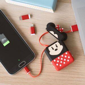 ThumbsUp! Myszka Minnie 3w1 Lightning/Micro/USBC kabel ładujący 146126362 - Kabel USB