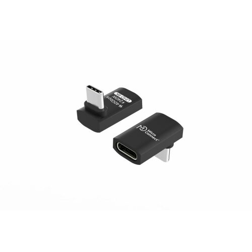 MicroConnect USB4 Gen 3x2 USB-C 90 fokos adapter, 40Gbps, 240W, fekete - USB átalakító