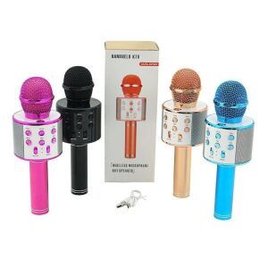 Mikrofon z głośnikiem Bluetooth i wejściem USB, wielofunkcyjny, zmienia głos  531468 cena za 1 szt MIX 146126936 - Mikrofon