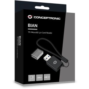 CONCEPTRONIC Kártyaolvasó USB-A3.0->TF/Micro-SD3.0 fekete 146127138 - USB kártyaolvasó