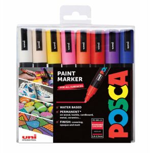 POSCA UNI PC-5M markery zestaw 16 sztuk 146127350 - Narzędzie do rysowania