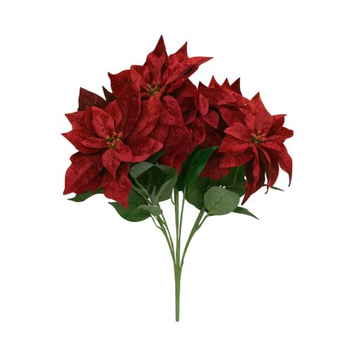 Bordó mikulásvirág csokor 65 cm 146127757