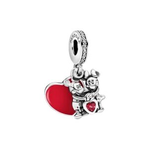 Charm Mickey si Minnie cu Inimă Roșie 146131072 - Pandantive damă