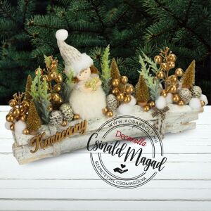 Csináld magad - Aranyló ünnepi karácsony - Fa hasáb 146139065 - Szezonális dekoráció