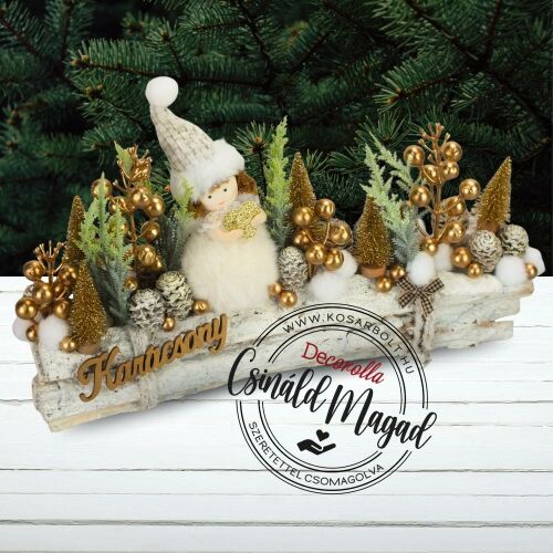 Csináld magad - Aranyló ünnepi karácsony - Fa hasáb 146139065