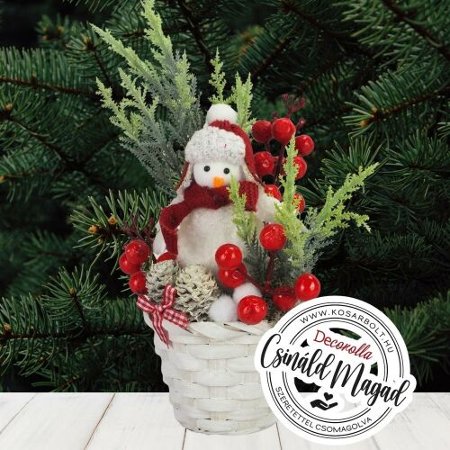 Csináld magad - Piros ünnepi karácsony - Kaspós dísz 146139059