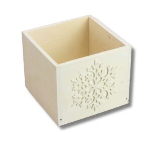 Dekoláda fehér kocka 13x13X11cm - Fehér hópihés 146139086 - Művészet & Hobbi