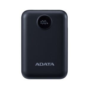 A-Data C100 Powerbank USB-A + Type-C / 10000mAh 20W - Fekete 146140645 - ADATA