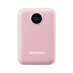 A-Data C100 Powerbank USB-A + Type-C / 10000mAh 20W - Rózsaszín 146140745 - ADATA