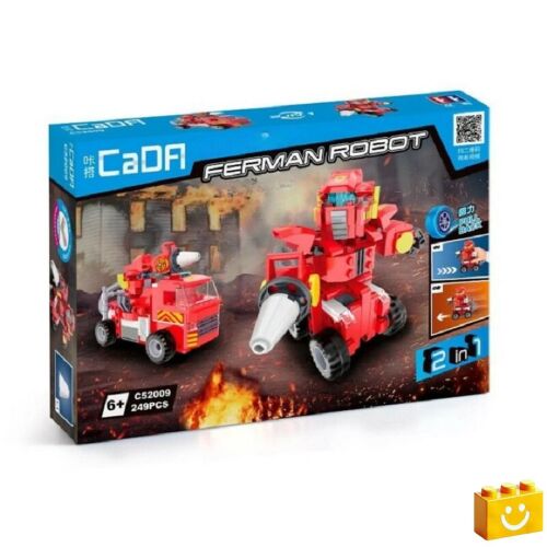 CaDA C52009W - Ferman 2 az 1-ben robot vagy tűzoltóautó építőjáték - 100% kompatibilis minden más kedvelt márkával 146143859