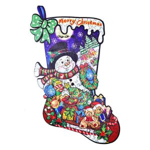 Fa puzzle, színes A4 méretű (Mikulás zokni) 146145145 - Puzzle