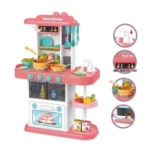 Multifunkcionális konyha gyerekeknek, főzési hangeffektekkel, világítással, mosogatóvízzel, 72x51,5x23,5 cm