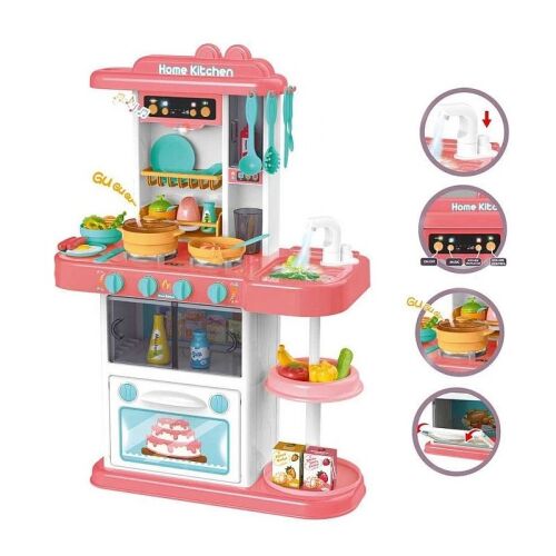 Multifunkcionális konyha gyerekeknek, főzési hangeffektekkel, világítással, mosogatóvízzel, 72x51,5x23,5 cm