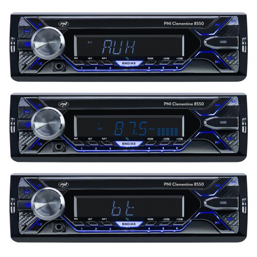 Radio MP3 player auto PNI Clementine 8550BT, fata detasabila, 4x45w, 12V, 1 DIN, cu SD, USB, AUX, RCA 146152562