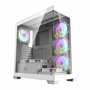 Darkflash DS900 számítógépház fehér + 7 ARGB ventilátorok (DS900 White + fans) 146153559 - Számítógép és kiegészítő