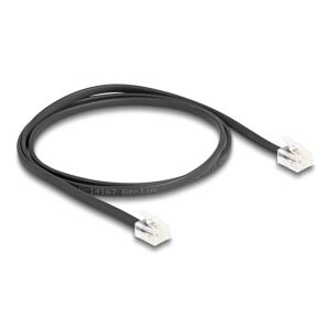 Delock Telefon kábel RJ11 apa - RJ11 apa fekete 1 m (88301)