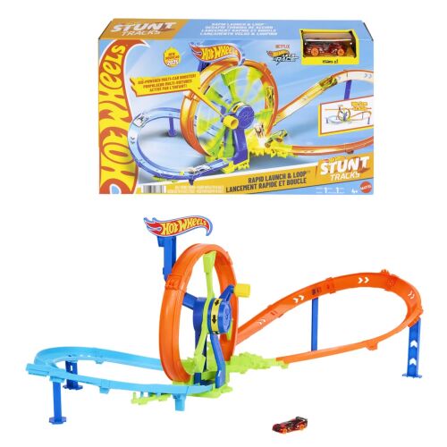 Hot Wheels játékszett, gyorsindító és hurok, kaszkadőrpályák 146155324