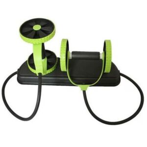 Macvi® fitneszgép dupla görgőkkel és elasztikus zsinórokkal, hasizomra, hátra, karokra és lábakra, csúszásmentes talppal. 146155452 - Alakformálás