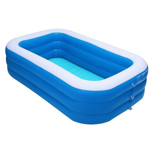 Macvi® felfújható medence ellenálló PVC-ből, 210×150×60 cm, 2-4 személyes, vastag falakkal, hangulatos kialakítással kertbe és teraszra. 146155453