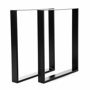 2 db Macvi® asztalláb, 80 mm széles profil, fekete fém, 72x60x8 cm, prémium elektrosztatikus festés, ipari design 146155460 - Bútorláb