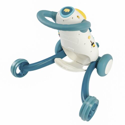 Macvi® 3in1 multifunkciós óvodás eszköz aktivitásközponttal, fényekkel és hangokkal, kivehető játékokkal és formákkal, színes labdákkal, 6-36 hónapos korig, Kék