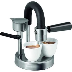 Kamira MACVI® kézi eszpresszófőző, 100% rozsdamentes acél, nyomás 4-5 bar, hordozható, áram nélkül, rozsdamentes acél szűrő 1 és 2 csésze kávéhoz, tűzhely és sütő kompatibilis.