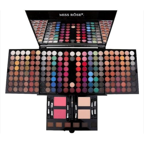 Macvi professzionális sminkkészlet, 180 árnyalat, kompakt púder, többszínű