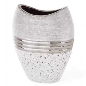 Silver Stripe Oval Grace Vase (10x16x22 cm) 146156316 - Váza