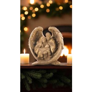 Angyalszárny Ölelésében – Fa Hatású Betlehemi Jelenet 146156492 - Szezonális dekoráció