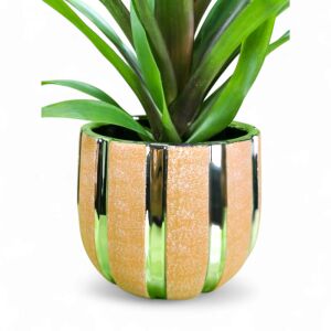 Blush Gleam – Rózsaszín Kaspó Ezüst Csíkokkal 146156635 - Kaspó