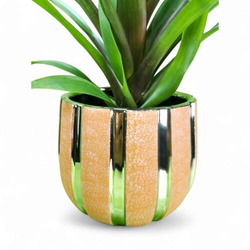 Blush Gleam – Rózsaszín Kaspó Ezüst Csíkokkal 146156635