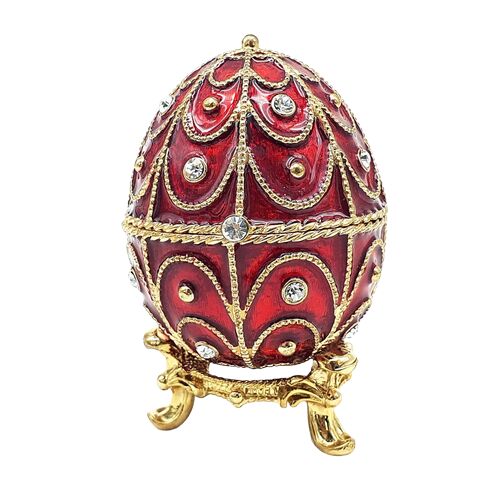 Exkluzív fém díszdoboz kristályokkal - Fabergé tojás - B0748-17 RD 146156688